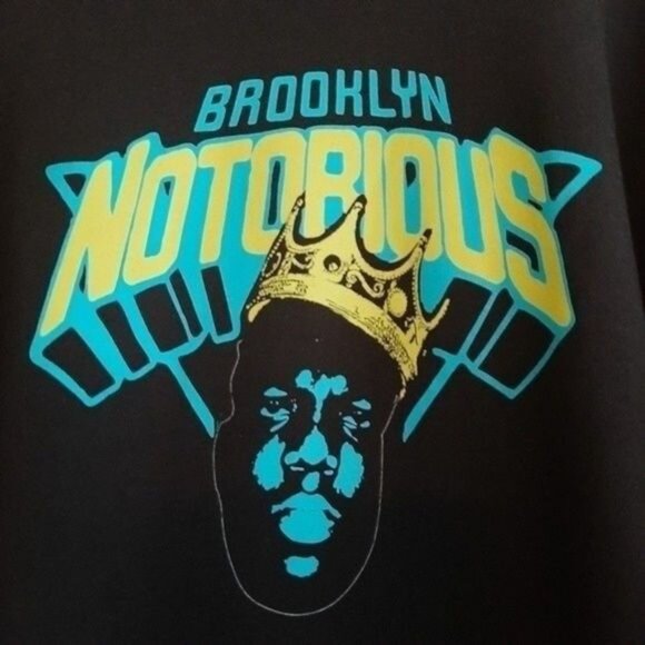 Brooklyn Notorious | Crewneck Comfy Sweatshirt Pullover Top Black Sz XXL / 2X - Picture 5 of 13